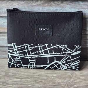 🔥 American Airlines STATE Amenity Travel Bag Empty Toiletry Cosmetic Wrist